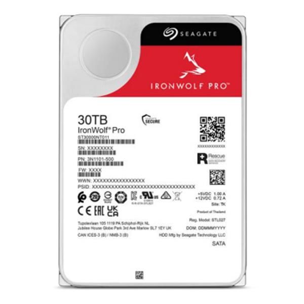 Seagate IronWolf Pro ST30000NT011 disco rigido interno 30 TB 7200 Giri/min 512 MB 3.5" Serial ATA III [ST30000NT011]