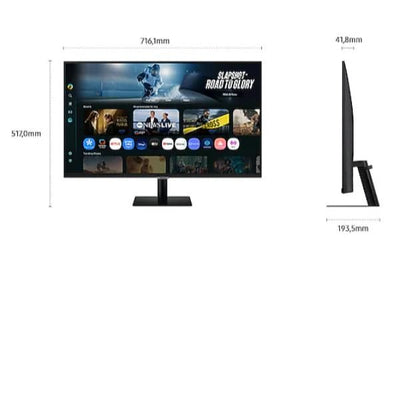 S32FM700 Smart Monitor, UHD, con USB-C, Speaker e Telecomando [LS32FM700UUXEN]