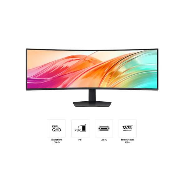 S49F95U Monitor HRM, DQHD, Docking con USB-C e Lan Port [LS49F950UAUXEN]