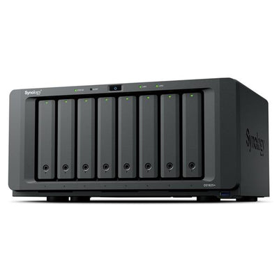 SYNOLOGY NAS TOWER 8X SATA, 2X NVME, RYZEN V1500B, 8GB ECC, PCIE, MAX 40 CAM, 2 LICENZE, [DS1825+]