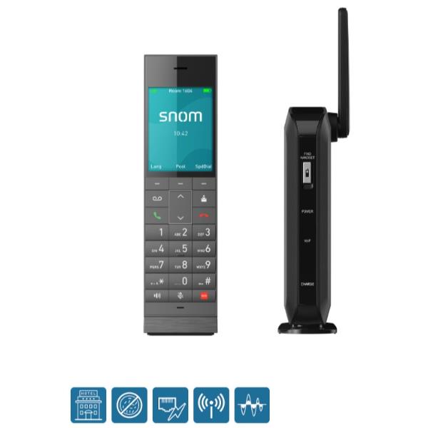 Snom Hospitality Phone HM201 - 1-Line Base station + HM2 Colour Screen Handset - PROMO FINO AD ESAURIMENTO SCORTE [00007006]