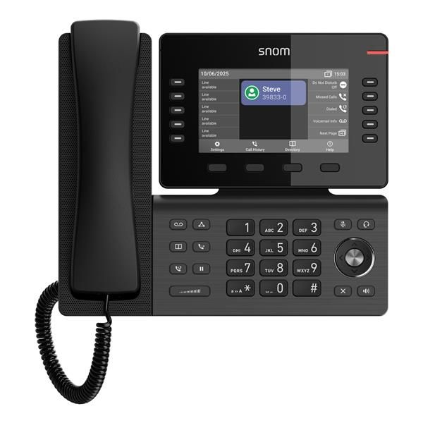 Snom D815WB, 5-inch true colour, backlit display, USB port, integrated Wi-Fi and Bluetooth, 10 BLF [00004727]