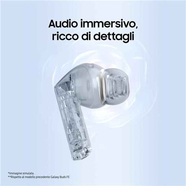 Samsung Galaxy Buds3 FE, Auricolari Wireless, Audio 360, Gemini AI, Black [SM-R420NZKAITV]