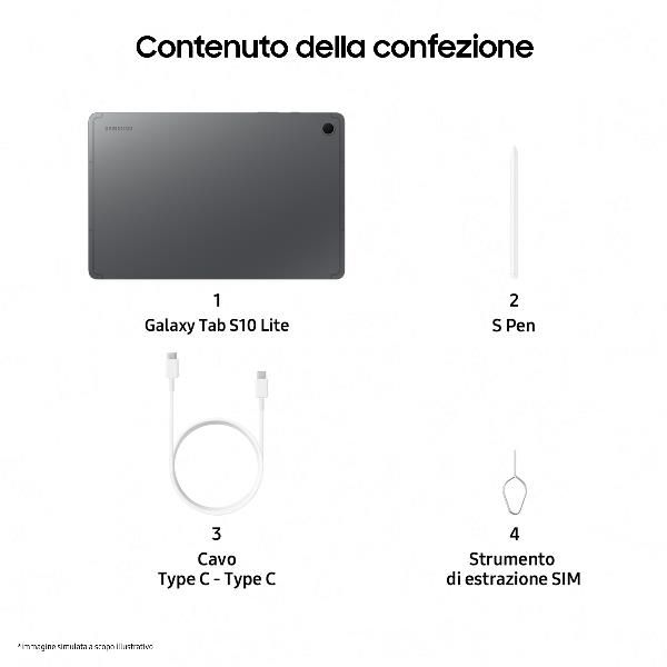 SAMSUNG TABLET SM-X400 GALAXY TAB S10 LITE 6+128GB 10.9 SILVER [SM-X400NZSREUE]