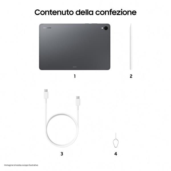 Samsung Galaxy Tab S11, Tablet AI, Wi-Fi, Design Leggero, Strumenti AI Multimodali, DeX, RAM 12GB, 128 GB, Batteria a Lunga Durata, Gray [SM-X730NZAREUE]
