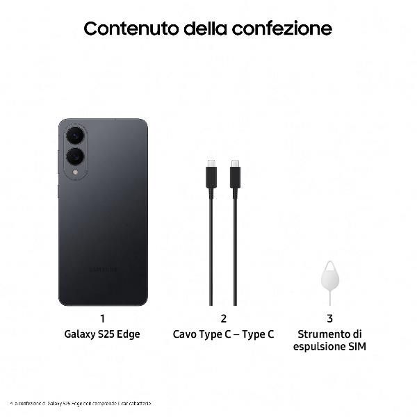 GALAXY S25 EDGE 12GB+512GB TITANIUM JETBLACK [SM-S937BZKGEUE]