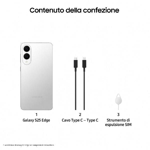 GALAXY S25 EDGE 12GB+256GB TITANIUM SILVER [SM-S937BZSDEUE]