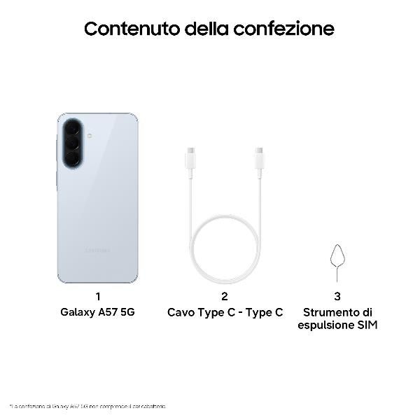 SAMSUNG SMARTPHONE A57 5G DS SM-A576B 8+128 ITA ICY BLUE [SM-A576BLBBEUE]