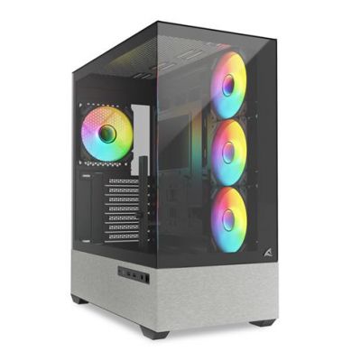 ATX SHARKOON AK7 ARGB BLACK, TEMPERED GLASS X 2 [AK7ARGBBLACK]