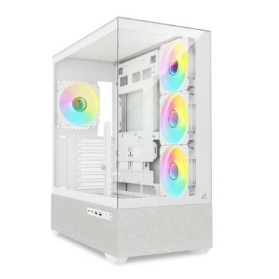 SHARKOON AK7 ARGB (WHITE, TEMPERED GLASS X 2) [AK7ARGBWHITE]