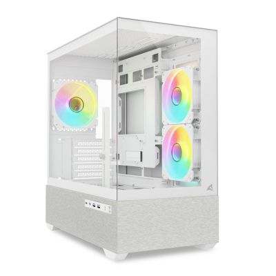 SHARKOON MK7 ARGB (WHITE, TEMPERED GLASS X 2) [MK7ARGBWHITE]