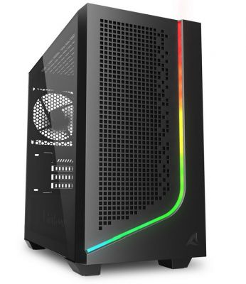 MICRO-ATX 2x U3, 1x U2, Tempered Glass ARGNB Contr [J1000ARGBBLACK]