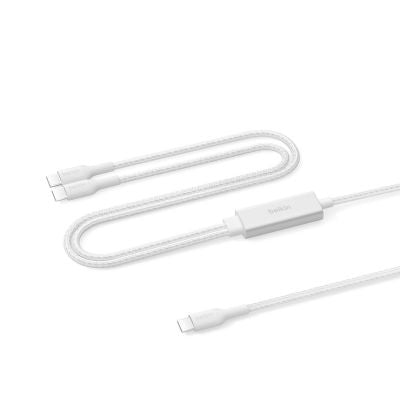 BOOSTCHARGE PRO 140W DUAL USB-C CABLE, 1.5M, WHITE [CAC004HQ1.5MWH]