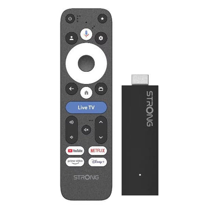 STRONG STICK PER ANDROID 14 2K FHD NERO GOOGLE TV WIFI 5 DUAL BAND [LEAP-UNA+]