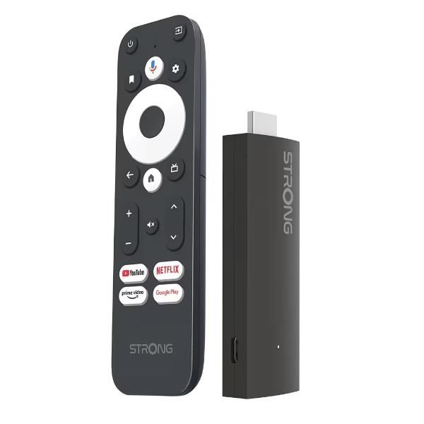 STRONG STICK PER ANDROID 14 2K FHD NERO GOOGLE TV WIFI 5 DUAL BAND [LEAP-UNA+]