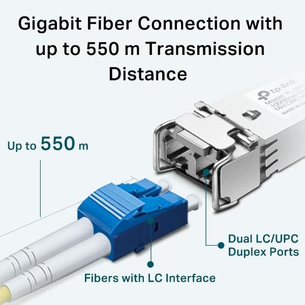 TP-Link - SM311LM - Gigabit SFP module, Multi-mode, MiniGBIC, LC interface, Up to 550/275m distance [SM311LM]