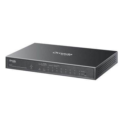 TP-Link - ES210GP - Omada 10-Port Gigabit Easy Managed Switch with 8-Port PoE+, 8 Gigabit PoE+ Ports, 1x Gigabit Non-PoE Ports, 1 Combo Gigabit RJ45/SFP Port, 802.3at/af, 63 W PoE Power, Desktop St [ES210GP]