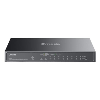 TP-Link - ES210GP - Omada 10-Port Gigabit Easy Managed Switch with 8-Port PoE+, 8 Gigabit PoE+ Ports, 1x Gigabit Non-PoE Ports, 1 Combo Gigabit RJ45/SFP Port, 802.3at/af, 63 W PoE Power, Desktop St [ES210GP]