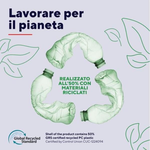 ALIMENTATORE/CARICABATTERIA 65W 4 PORTE (3 USB-C, 1 USB-A) GAN - CAVO RICARICA 2M INCLUSO - PLASTICA RICICLATA 50% - TRUST MAXO - NERO [26067]