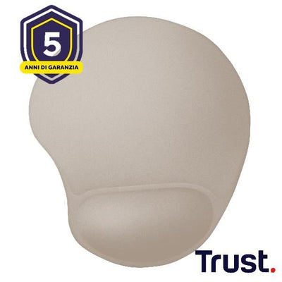 TAPPETINO/MOUSEPAD ERGONOMICO CON POGGIAPOLSO - TRUST BIGFOOT - BEIGE [26012]