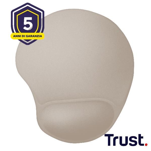 TAPPETINO/MOUSEPAD ERGONOMICO CON POGGIAPOLSO - TRUST BIGFOOT - BEIGE [26012]