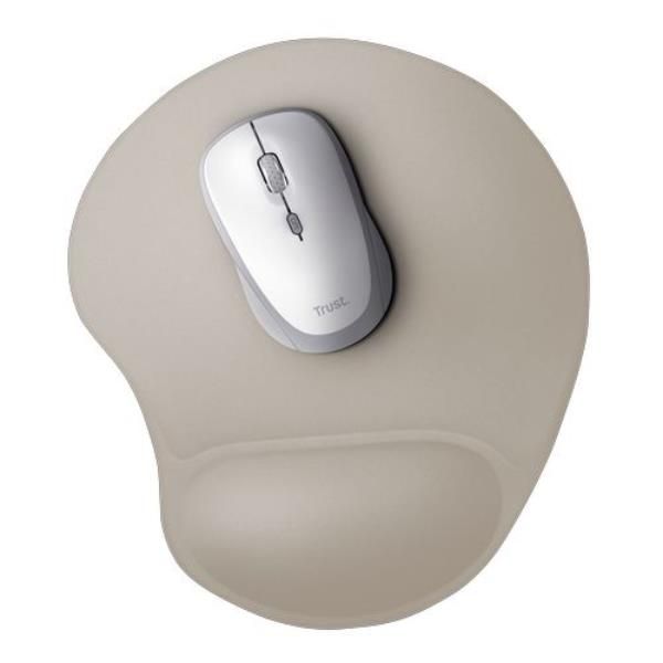 TAPPETINO/MOUSEPAD ERGONOMICO CON POGGIAPOLSO - TRUST BIGFOOT - BEIGE [26012]