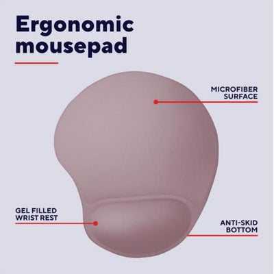 TAPPETINO/MOUSEPAD ERGONOMICO CON POGGIAPOLSO - TRUST BIGFOOT - ROSA [26013]
