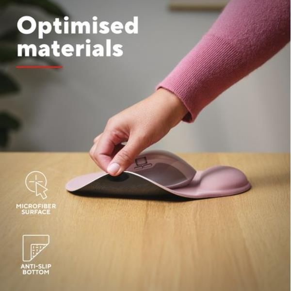 TAPPETINO/MOUSEPAD ERGONOMICO CON POGGIAPOLSO - TRUST BIGFOOT - ROSA [26013]