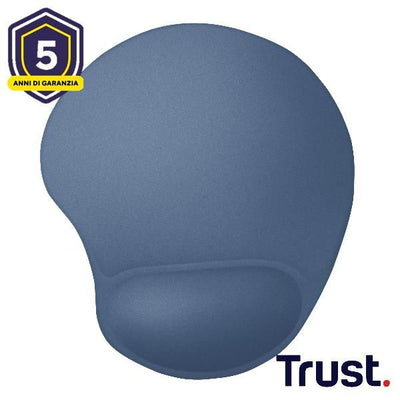 TAPPETINO/MOUSEPAD ERGONOMICO CON POGGIAPOLSO - TRUST BIGFOOT - AZZURRO [26011]