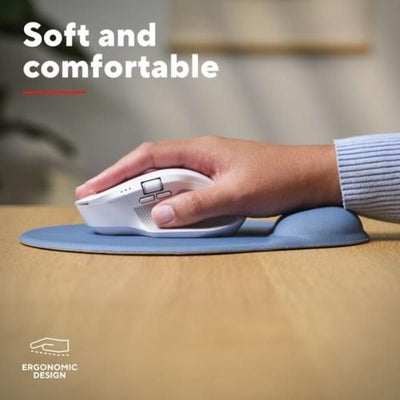 TAPPETINO/MOUSEPAD ERGONOMICO CON POGGIAPOLSO - TRUST BIGFOOT - AZZURRO [26011]