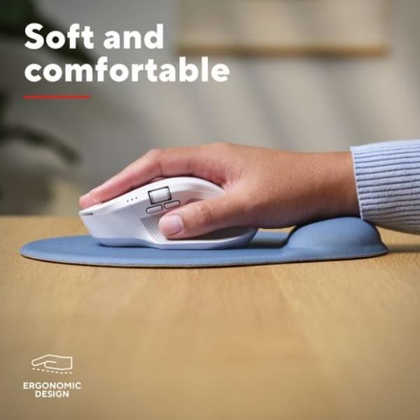 TAPPETINO/MOUSEPAD ERGONOMICO CON POGGIAPOLSO - TRUST BIGFOOT - AZZURRO [26011]