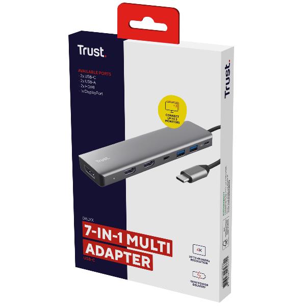 TRUST ADATTATORE MULTIPORTA DALYX 7-IN-1 [25661]