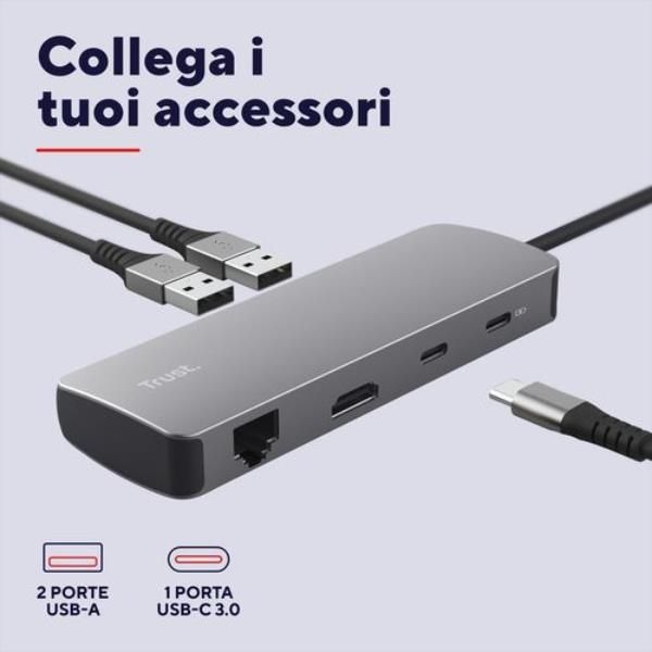 TRUST ADATTATORE MULTIPORTA DALYX 8-IN-1 [25672]