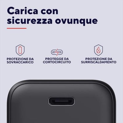 ALIMENTATORE/CARICABATTERIA 65W ULRTACOMPATTO USB-C GAN - CAVO RICARICA INCLUSO - PLASTICA RICICLATA 100% - TRUST MAXO - NERO [26046]