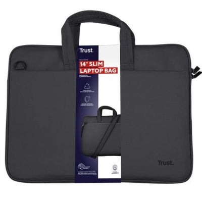 BORSA LAPTOP/NOTEBOOK FINO A 14" ECO - REALIZZATA CON PET RICICLATO - TRUST BOLOGNA NERO [26207]