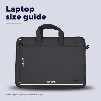 BORSA LAPTOP/NOTEBOOK FINO A 14" ECO - REALIZZATA CON PET RICICLATO - TRUST BOLOGNA NERO [26207]