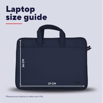 BORSA LAPTOP/NOTEBOOK FINO A 14" ECO - REALIZZATA CON PET RICICLATO - TRUST BOLOGNA BLU [26208]