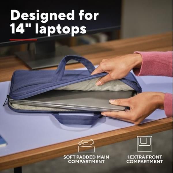 BORSA LAPTOP/NOTEBOOK FINO A 14" ECO - REALIZZATA CON PET RICICLATO - TRUST BOLOGNA BLU [26208]