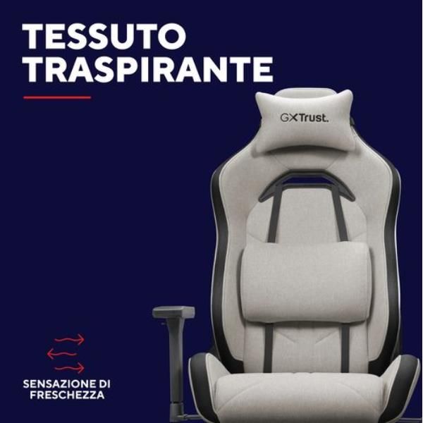 SEDIA GAMING PREMIUM IN TESSUTO - TRUST GXT 723B RUYA - BEIGE [25532]