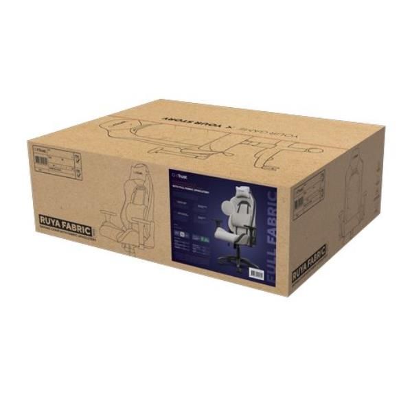 SEDIA GAMING PREMIUM IN TESSUTO - TRUST GXT 723B RUYA - GRIGIO CHIARO [25532]