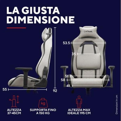 SEDIA GAMING PREMIUM IN TESSUTO - TRUST GXT 723B RUYA - BEIGE [25532]