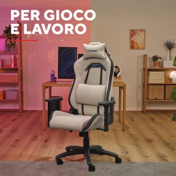 SEDIA GAMING PREMIUM IN TESSUTO - TRUST GXT 723B RUYA - BEIGE [25532]