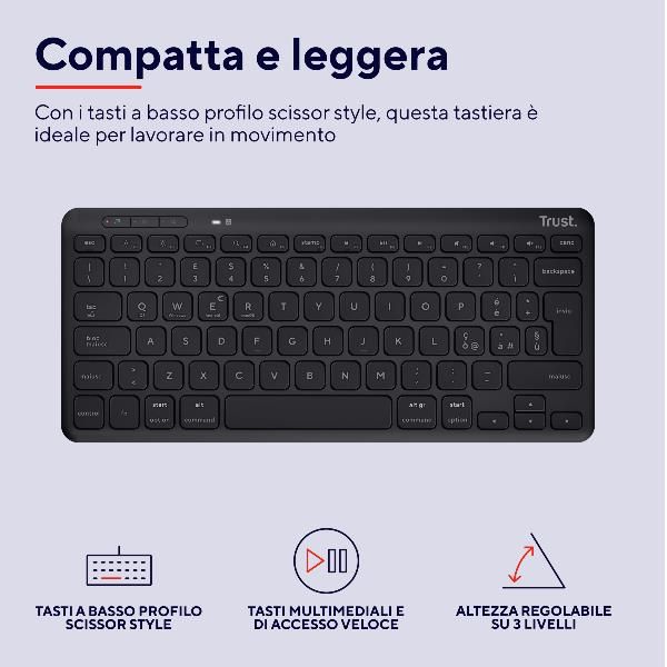 TRUST TASTIERA LYRA COMPACT WIRELESS IT [24708]
