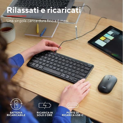 TRUST TASTIERA LYRA COMPACT WIRELESS IT [24708]