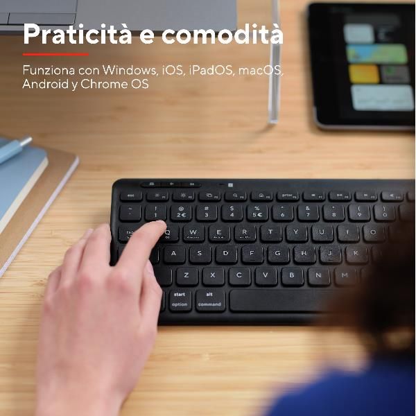 Trust Lyra tastiera Universale RF senza fili + Bluetooth QWERTY Italiano Nero [24708]