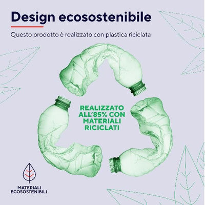 TASTIERA WIRELESS RICARICABILE MULTICONNECT 2 BT + 1 WL 2,4GHZ - PLASTICA RICICLATA 85% - LAYOUT ITALIANO - TRUST LYRA NERO [24708]