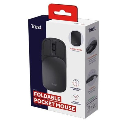 MOUSE WIRELESS USB-C RICARICABILE RICHIUDIBILE TASCABILE - 2400DPI - TRUST ZYLO - NERO [25733]