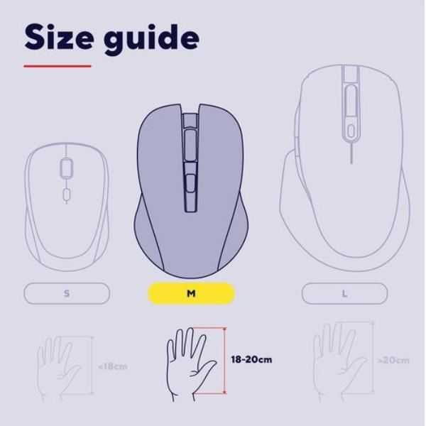 MOUSE WIRELESS USB-C RICARICABILE RICHIUDIBILE TASCABILE - 2400DPI - TRUST ZYLO - NERO [25733]