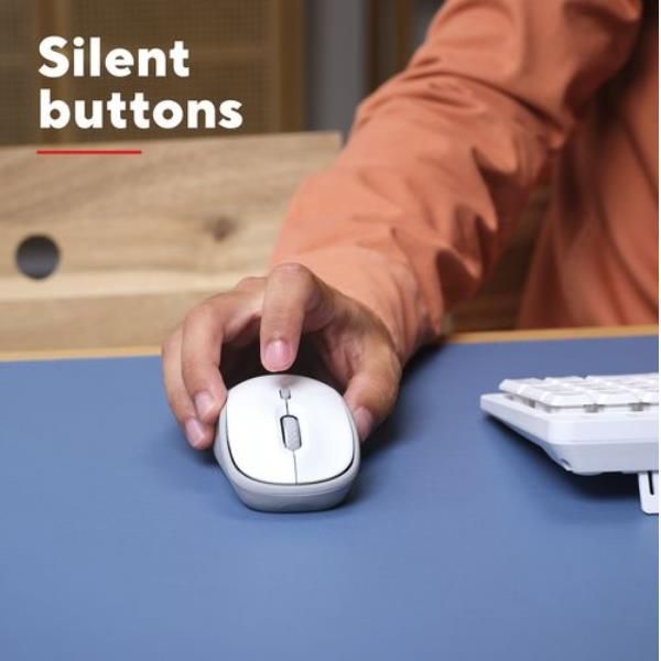 MOUSE WIRELESS SILENZIOSO - 1600DPI - PLASTICA RICICLATA 83% - DURATA BATTERIA 12 MESI - TRUST YVI+ - BIANCO [25513]