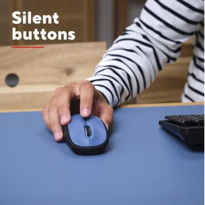 MOUSE WIRELESS SILENZIOSO - 1600DPI - PLASTICA RICICLATA 83% - DURATA BATTERIA 12 MESI - TRUST YVI+ - DARK BLU [25514]